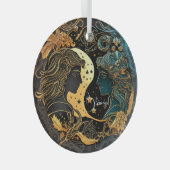 Creëer Uw eigen hemelse Tweelingen Zodiac Glas Ornament (Voorkant Rechts)