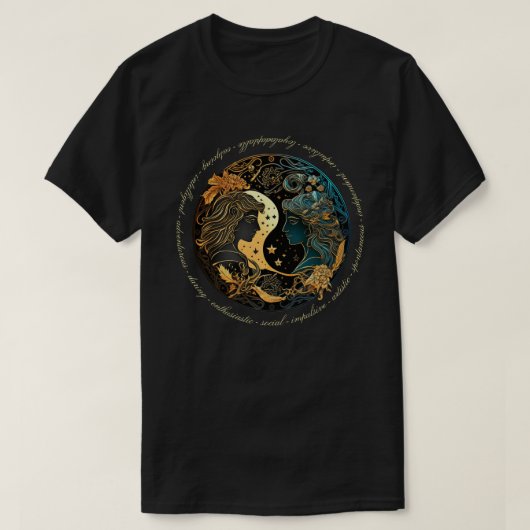 Creëer Uw eigen hemelse Tweelingen Zodiac T-shirt (Design voorkant)