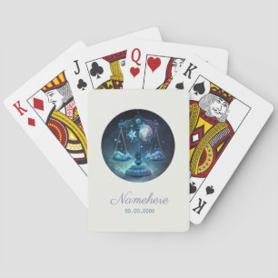 Creëer Uw eigen Hemelse Weegschaal Zodiac Pokerkaarten