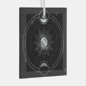 Creëer Uw eigen hemelse zilveren manen tarot Glas Ornament (Voorkant Rechts)