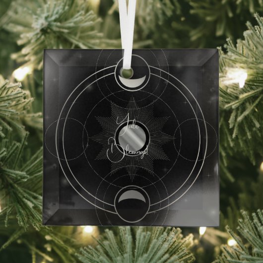 Creëer Uw eigen hemelse zilveren manen tarot Glas Ornament (Insitu)