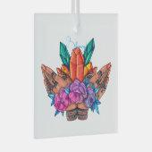 Creëer Uw Eigen Henna Handen Kristallen & Rozen Glas Ornament (Voorkant Rechts)