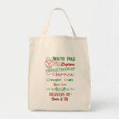 Creëer Uw eigen herbruikbare Kerstmis Santa Sack Tote Bag (Voorkant)