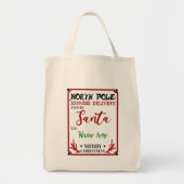 Creëer Uw eigen herbruikbare Kerstmis Santa Sack Tote Bag (Voorkant)