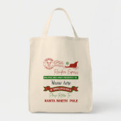 Creëer Uw eigen herbruikbare Kerstmis Santa Sack Tote Bag (Voorkant)
