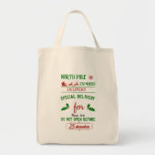 Creëer Uw eigen herbruikbare Kerstmis Santa Sack Tote Bag (Voorkant)