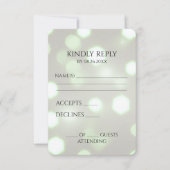 Creëer uw eigen Hexagon Bokeh achtergrond RSVP Kaartje (Voorkant)