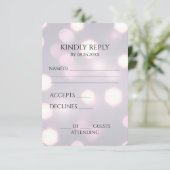 Creëer uw eigen Hexagon Bokeh achtergrond RSVP Kaartje (Staand voorkant)