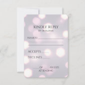 Creëer uw eigen Hexagon Bokeh achtergrond RSVP Kaartje (Voorkant)