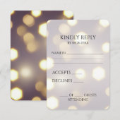 Creëer uw eigen Hexagon Bokeh achtergrond RSVP Kaartje (Voorkant / Achterkant)