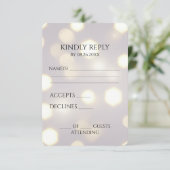 Creëer uw eigen Hexagon Bokeh achtergrond RSVP Kaartje (Staand voorkant)