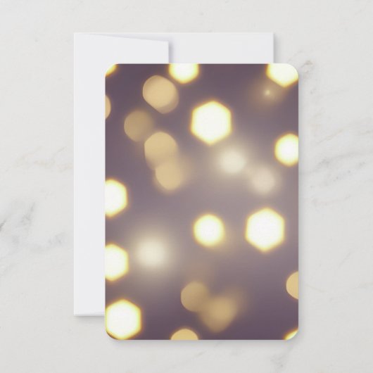 Creëer uw eigen Hexagon Bokeh achtergrond RSVP Kaartje (Achterkant)