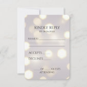 Creëer uw eigen Hexagon Bokeh achtergrond RSVP Kaartje (Voorkant)