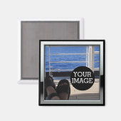 Creëer Uw Eigen Hier in Chrome-Stijl Lijst Magneet (Voorkant / Achterkant)