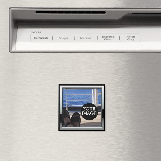 Creëer Uw Eigen Hier in Chrome-Stijl Lijst Magneet (Insitu (Vaatwasser))