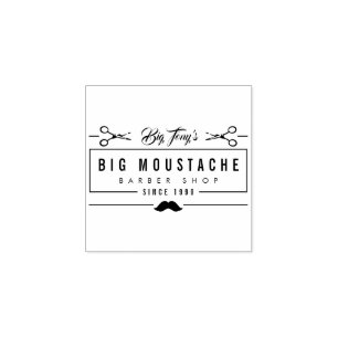 Creëer Uw eigen Hipster Barbershop Business Logo Rubberstempel