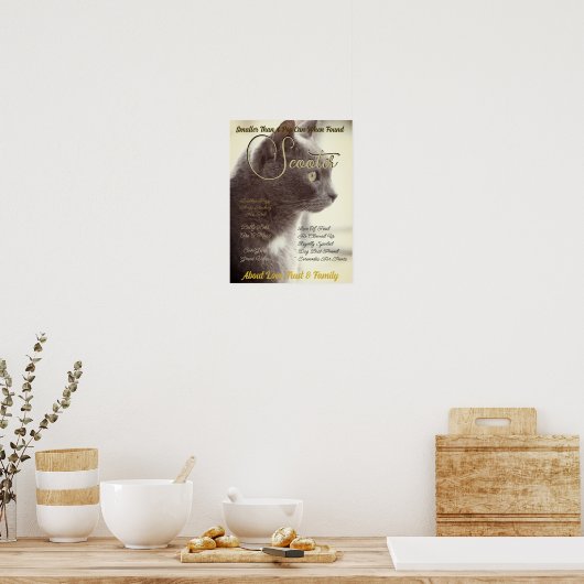 Creëer Uw eigen Hoesje van de Stijl van het Tijdsc Poster (Keuken)