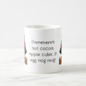 Creëer Uw eigen Holly Christmas Plaid Gnome Bells Magische Mok (Center)