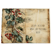 Creëer uw eigen Holly Parchment Groot Cadeauzakje (Voorkant)