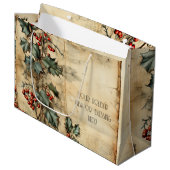 Creëer uw eigen Holly Parchment Groot Cadeauzakje (Voorkant Gekanteld)
