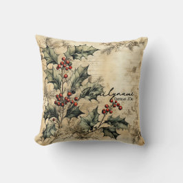 Creëer Uw eigen  Holly Stationery Kussen