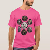 Creëer Uw eigen hond 7 Foto T-Shirt (Voorkant)
