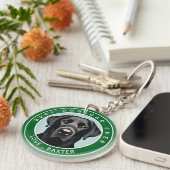 Creëer uw eigen hond foto gepersonaliseerd sleutelhanger (Voorkant Rechts)