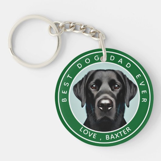 Creëer uw eigen hond foto gepersonaliseerd sleutelhanger (Voorkant)