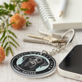 Creëer uw eigen hond foto gepersonaliseerd sleutelhanger (Voorkant Rechts)