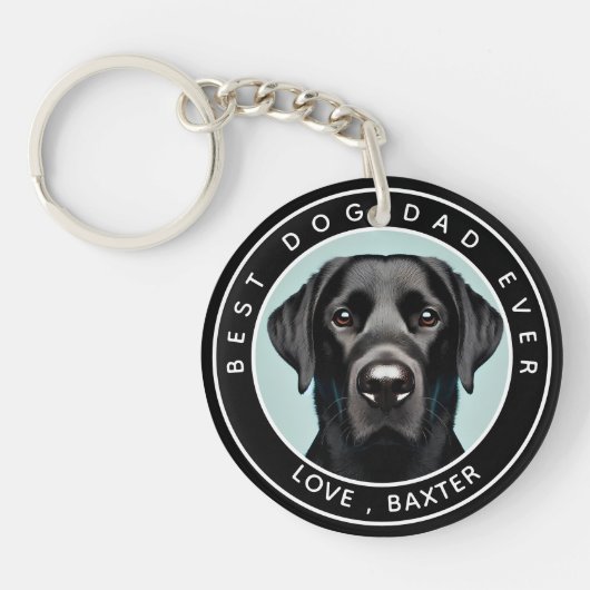 Creëer uw eigen hond foto gepersonaliseerd sleutelhanger (Voorkant)