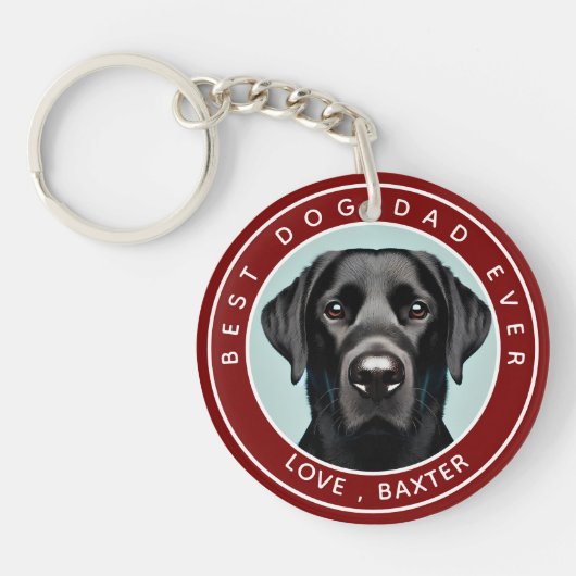 Creëer uw eigen hond foto gepersonaliseerd sleutelhanger (Voorkant)