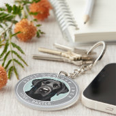 Creëer uw eigen hond foto gepersonaliseerd sleutelhanger (Voorkant Rechts)