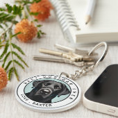 Creëer uw eigen hond foto gepersonaliseerd sleutelhanger (Voorkant Rechts)