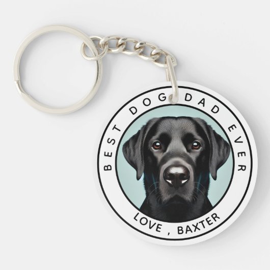 Creëer uw eigen hond foto gepersonaliseerd sleutelhanger (Voorkant)