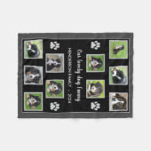 Creëer uw eigen hond huisdier foto collage monogra fleece deken (Voorkant (Horizontaal))