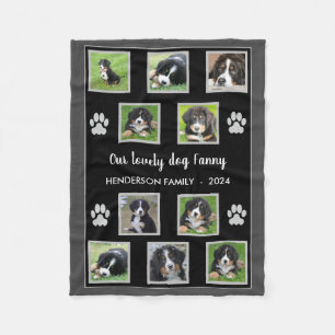 Creëer uw eigen hond huisdier foto collage monogra fleece deken