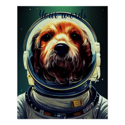 Creëer Uw Eigen Hond In Ruimte Astronaut Perfect Poster (Voorkant)