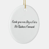 Creëer uw eigen hond/kat/kerstversiering keramisch ornament (Rechts)