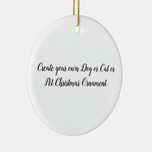 Creëer uw eigen hond/kat/kerstversiering keramisch ornament (Rechts)