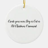 Creëer uw eigen hond/kat/kerstversiering keramisch ornament (Voorkant)