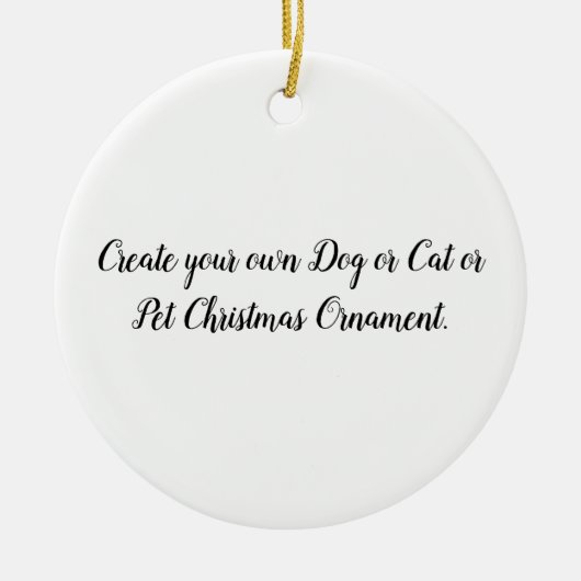 Creëer uw eigen hond/kat/kerstversiering keramisch ornament (Voorkant)