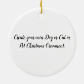 Creëer uw eigen hond/kat/kerstversiering keramisch ornament (Achterkant)
