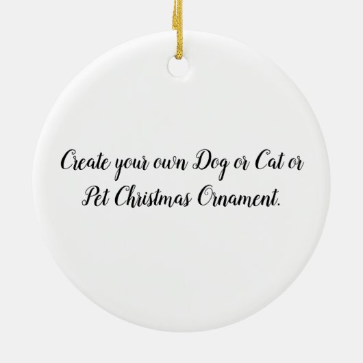 Creëer uw eigen hond/kat/kerstversiering keramisch ornament (Achterkant)