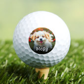 Creëer uw eigen hond naam foto golfballen