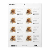 Creëer uw eigen hondenverzorgingsdiensten etiket (Full Sheet)