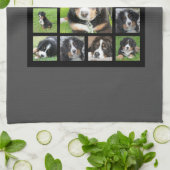 Creëer uw eigen hondje fotocollage monogram naam theedoek (Gevouwen)