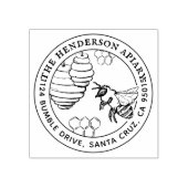 Creëer Uw eigen Honey Bee Sketch Retouradres Rubberstempel (Afrduk)