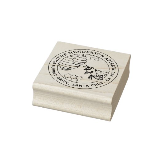 Creëer Uw eigen Honey Bee Sketch Retouradres Rubberstempel (Stempel)