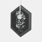 Creëer Uw Eigen Hoofd van Zeus Glas Ornament (Voorkant links)
