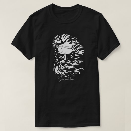 Creëer Uw Eigen Hoofd van Zeus T-shirt (Design voorkant)
